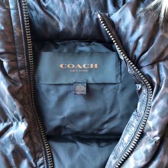 Coach Camo Vest With Fur Hood - Picture 3 of 6